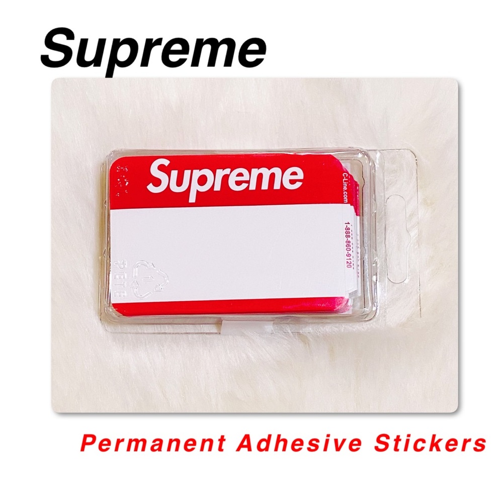 NEW Supreme Permanent Adhesive Stickers - 100 Pack